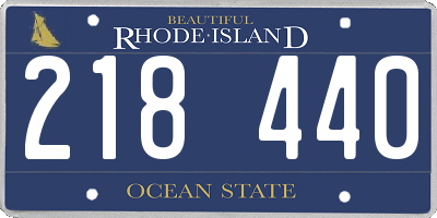 RI license plate 218440