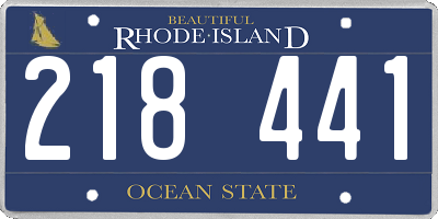 RI license plate 218441