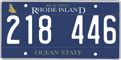 RI license plate 218446