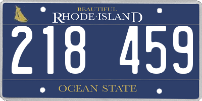 RI license plate 218459