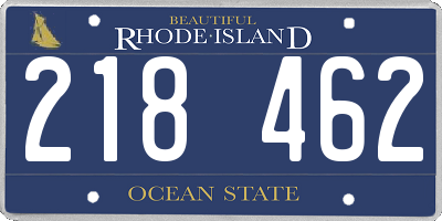 RI license plate 218462