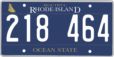 RI license plate 218464