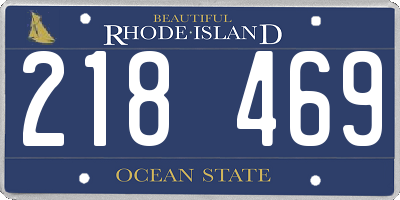 RI license plate 218469