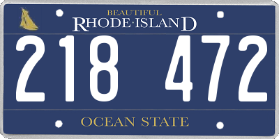 RI license plate 218472