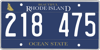 RI license plate 218475