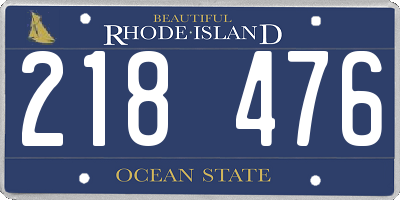 RI license plate 218476