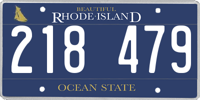 RI license plate 218479