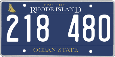 RI license plate 218480