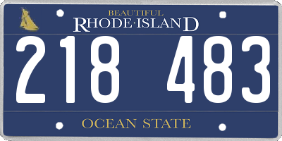 RI license plate 218483