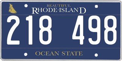 RI license plate 218498