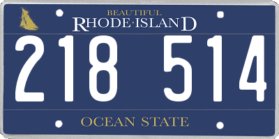 RI license plate 218514