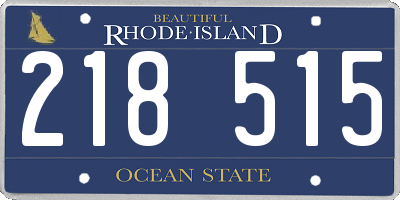RI license plate 218515