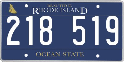 RI license plate 218519