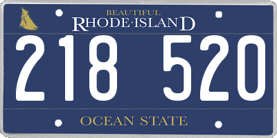 RI license plate 218520