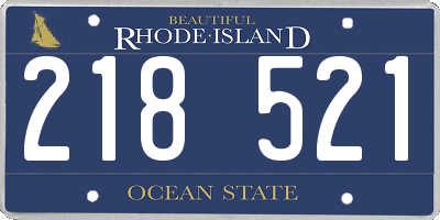 RI license plate 218521