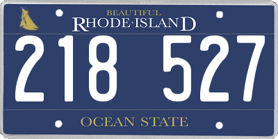 RI license plate 218527