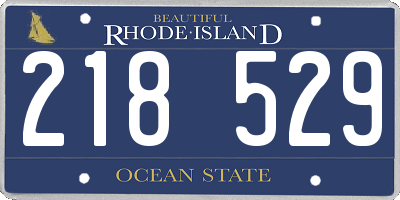 RI license plate 218529