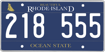 RI license plate 218555