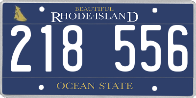 RI license plate 218556