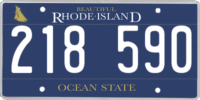 RI license plate 218590