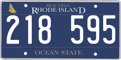 RI license plate 218595