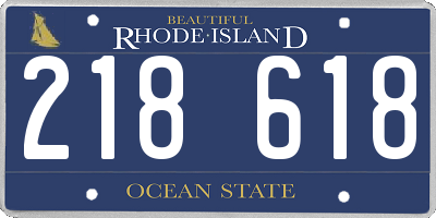 RI license plate 218618