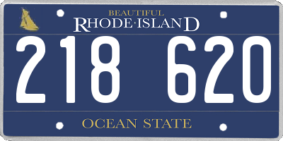 RI license plate 218620