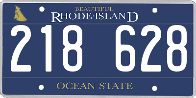 RI license plate 218628
