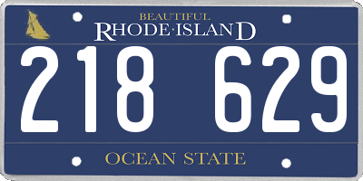 RI license plate 218629