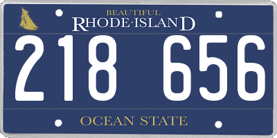RI license plate 218656