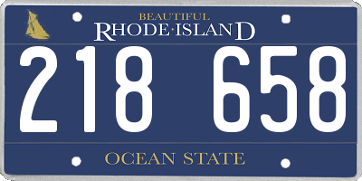 RI license plate 218658