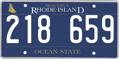 RI license plate 218659