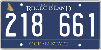 RI license plate 218661