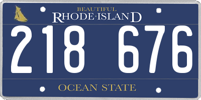 RI license plate 218676