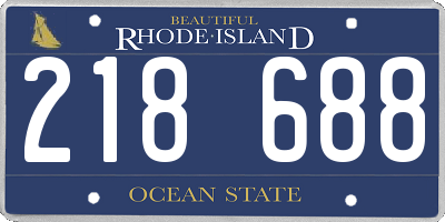RI license plate 218688