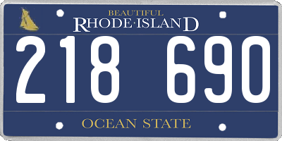 RI license plate 218690