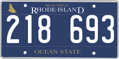 RI license plate 218693