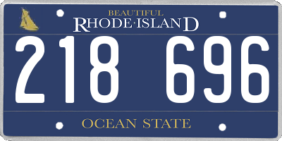 RI license plate 218696
