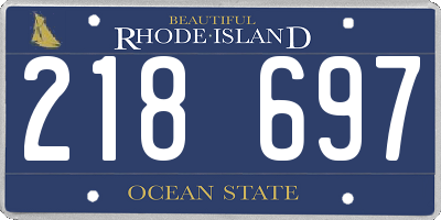 RI license plate 218697