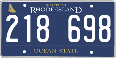 RI license plate 218698