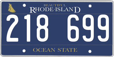 RI license plate 218699