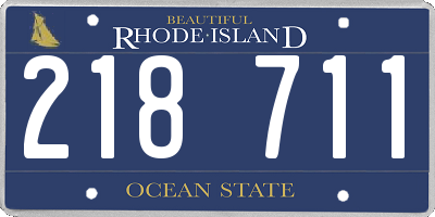 RI license plate 218711