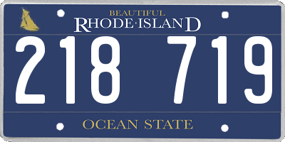 RI license plate 218719