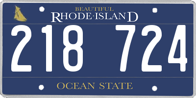 RI license plate 218724
