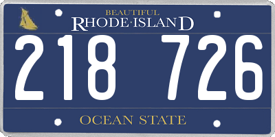 RI license plate 218726