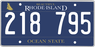 RI license plate 218795