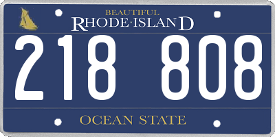 RI license plate 218808