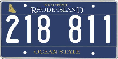 RI license plate 218811