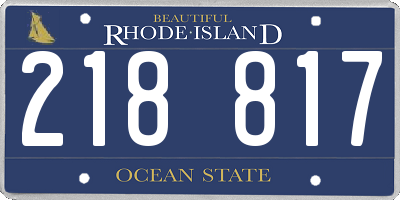 RI license plate 218817