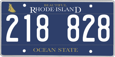 RI license plate 218828